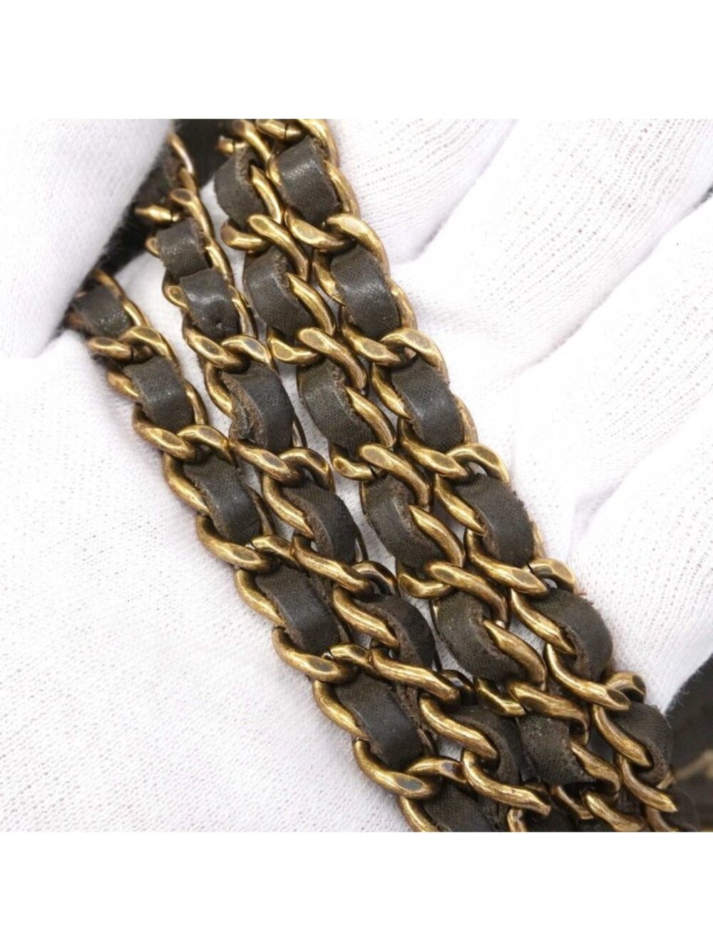 Chanel Shoulder Bag Quilted Lambskin Brown Gold - Picture 8 of 10